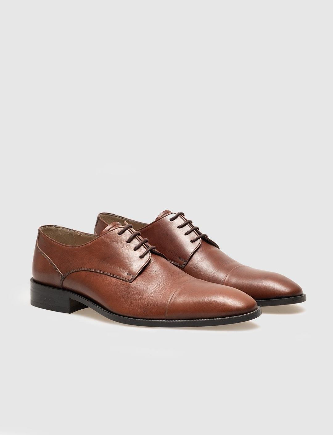 Genuine Leather Brown Lace Up Men Classic Shoes