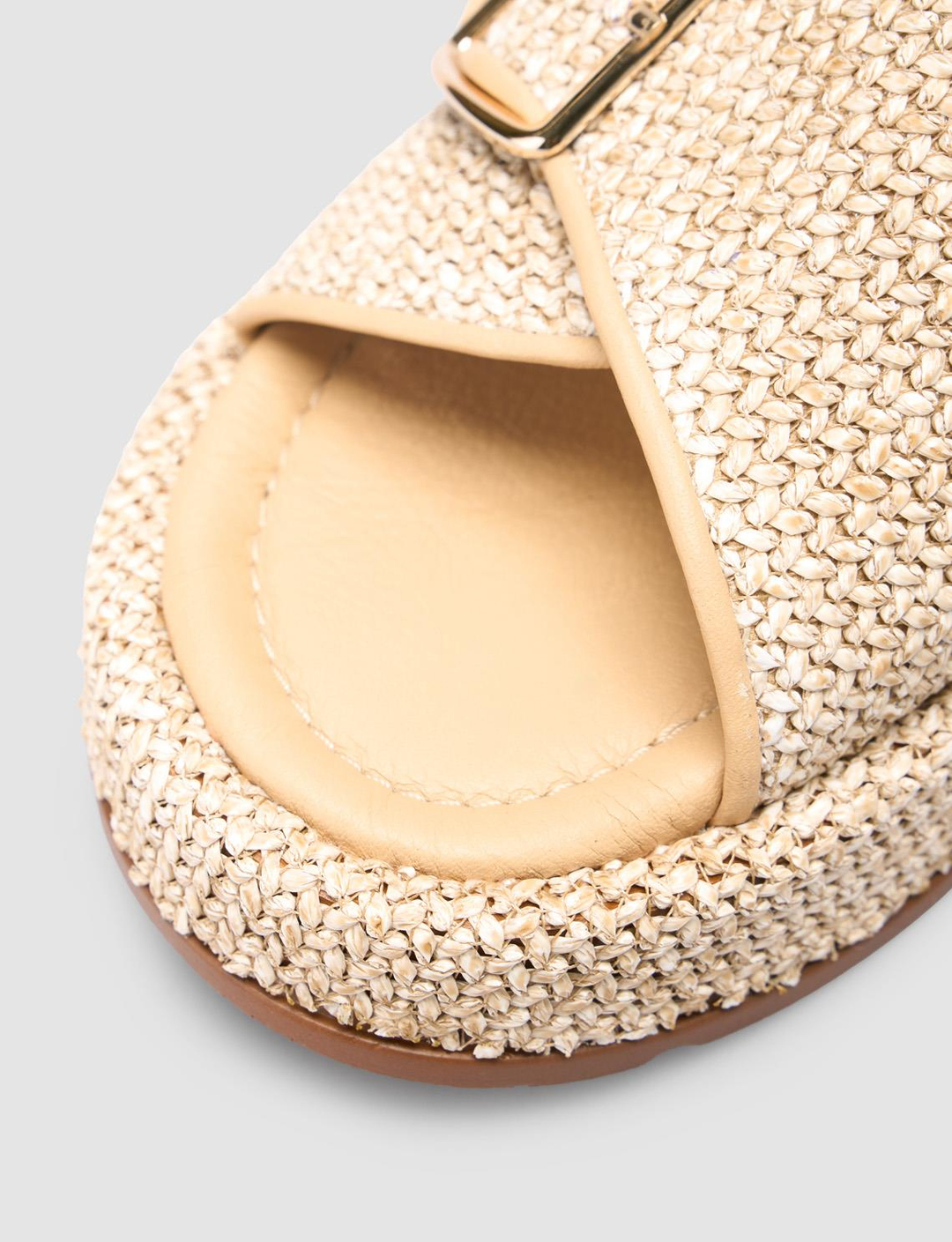 Kumaş Bej Kadın Terlik