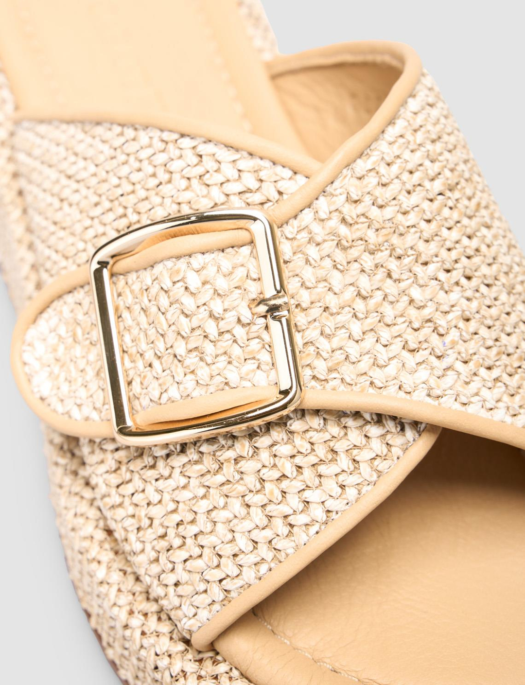 Kumaş Bej Kadın Terlik