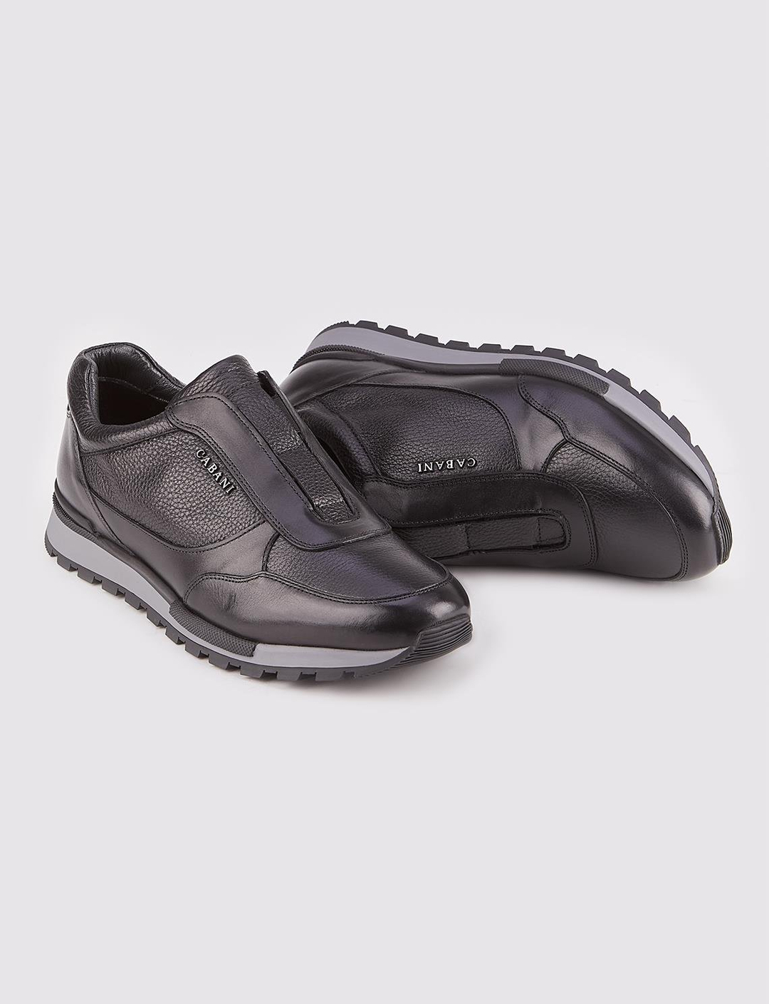 Kürklü Hakiki Deri Siyah Erkek Spor Ayakkabı