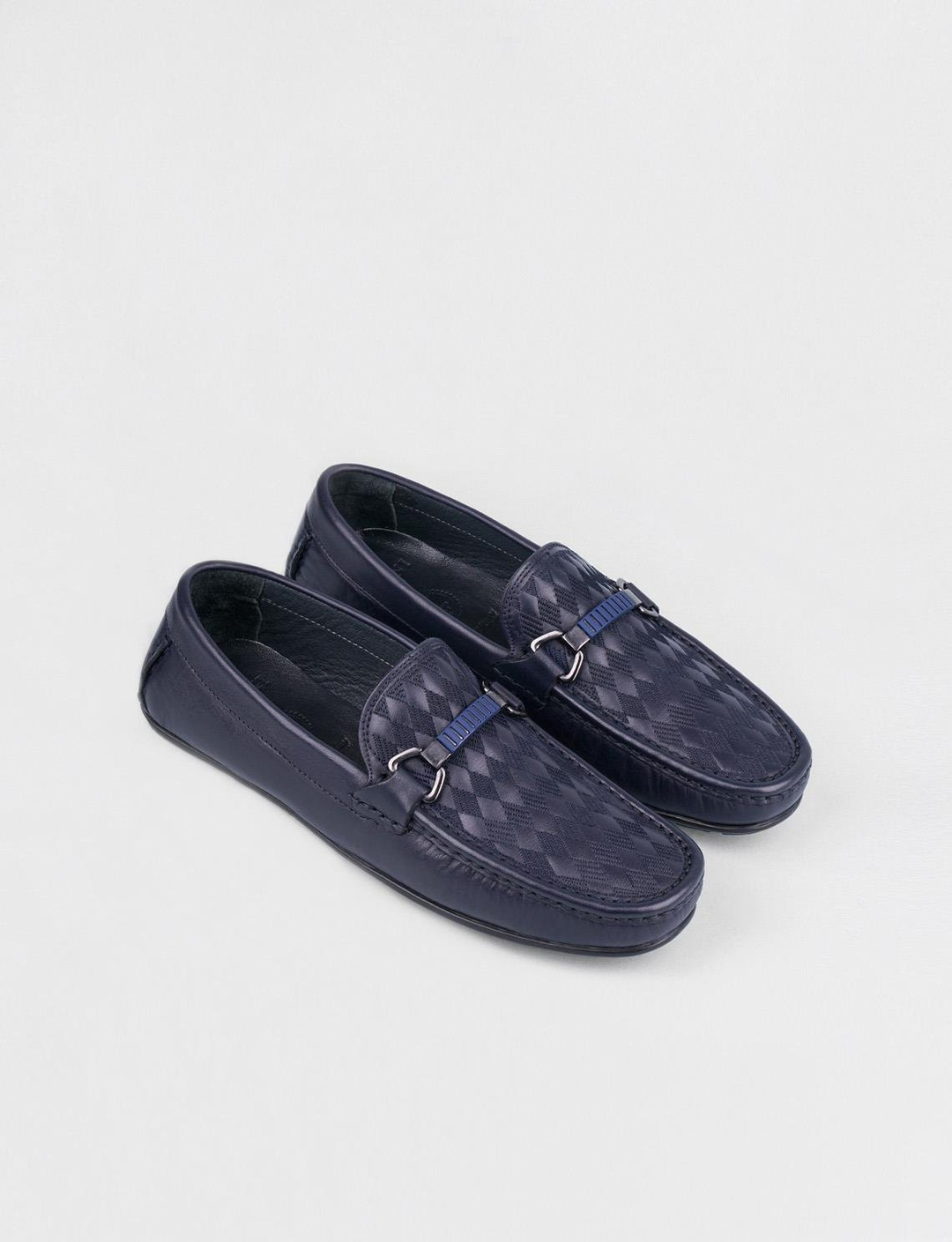 Mavi Bantlı Hakiki Deri Lacivert Erkek Loafer