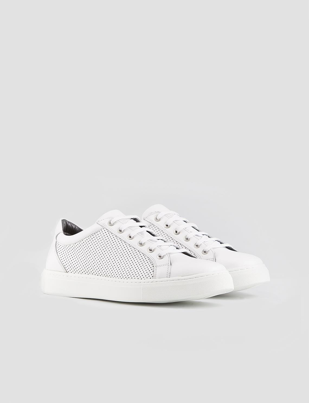 Meşin Astar Hakiki Deri Beyaz Bağcıklı Erkek Spor Ayakkabı