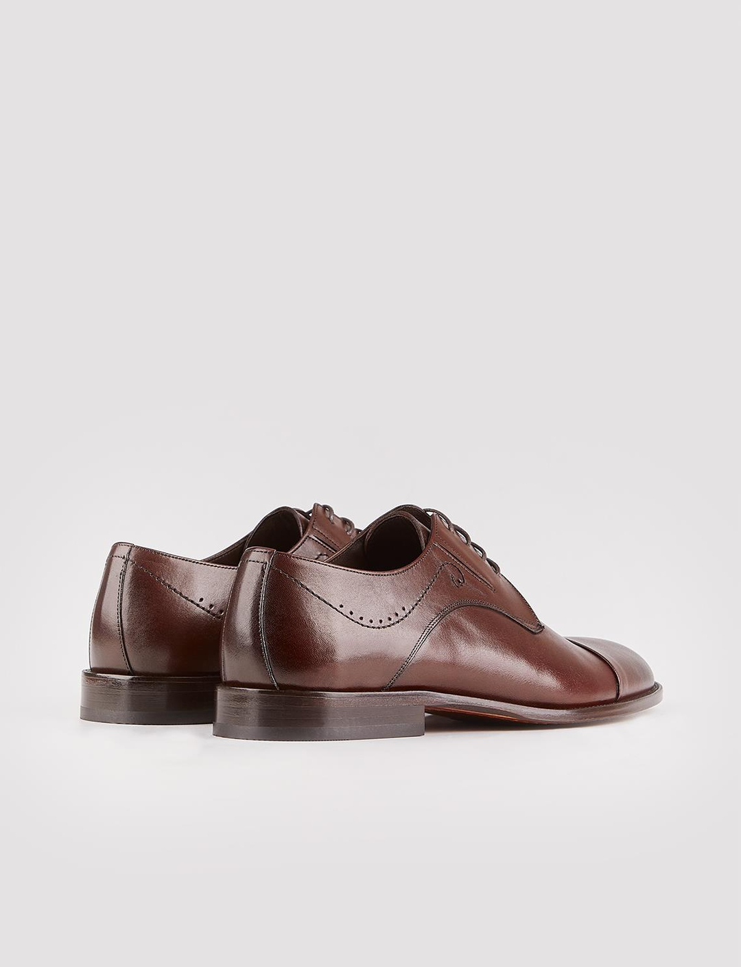 Mevsimlik Hakiki Deri Kahverengi Bağcıklı Erkek Klasik Ayakkabı