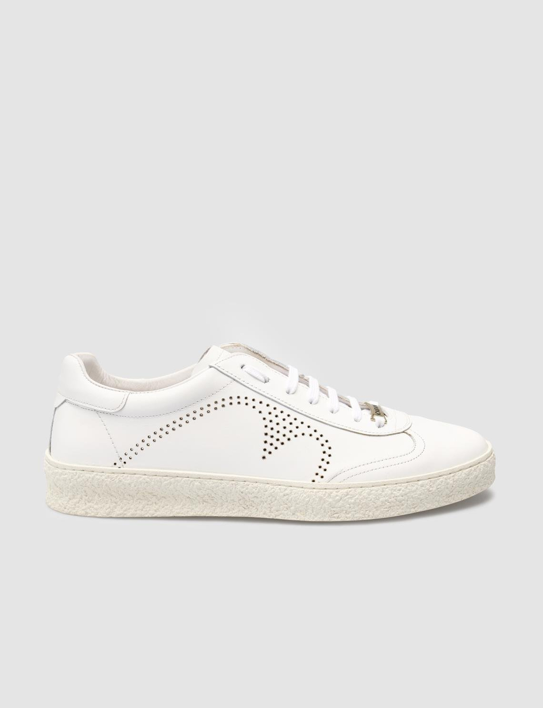 Özel Yapım Hakiki Deri Beyaz Bağcıklı Erkek Spor Ayakkabı