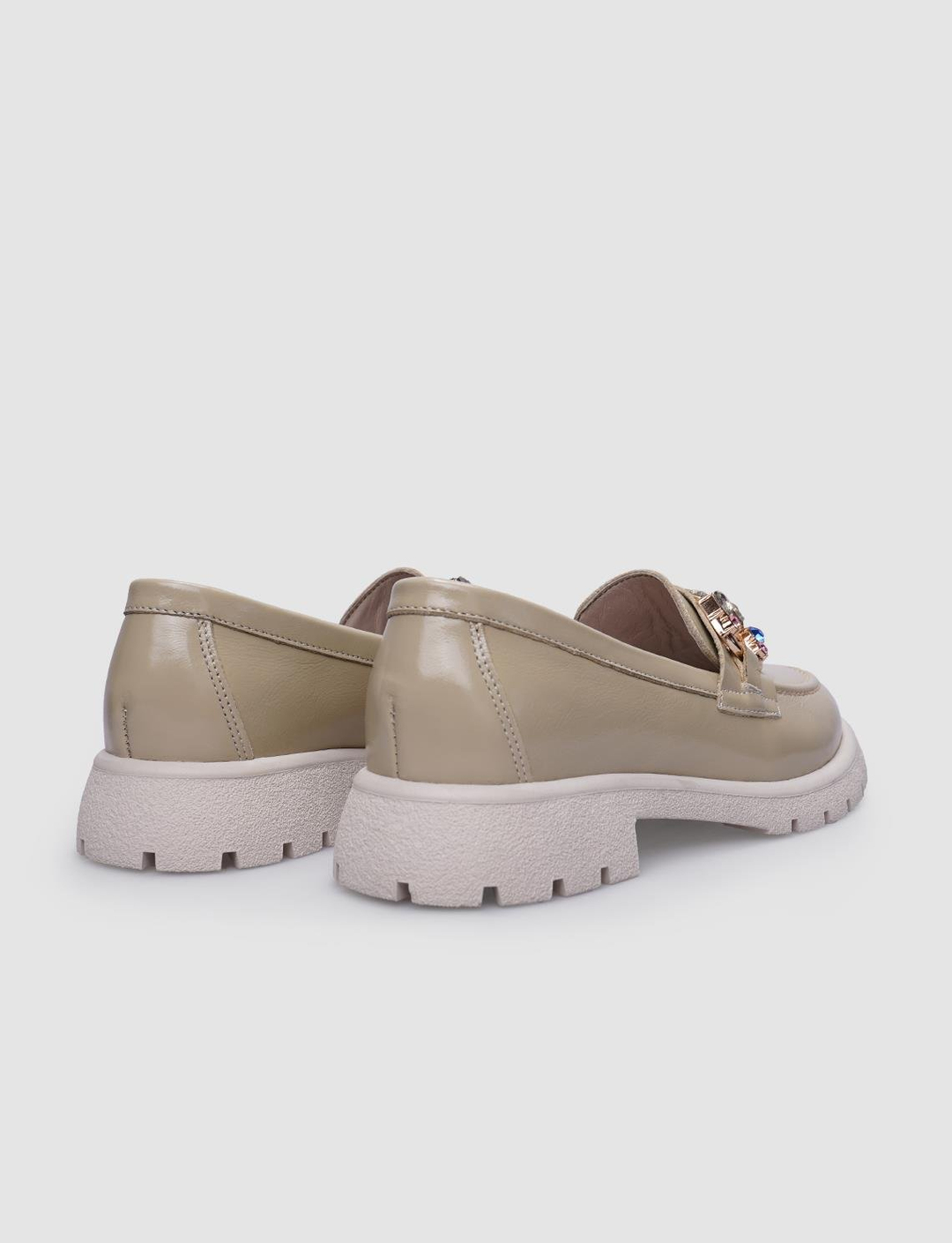 Rugan Hakiki Deri Bej Kadın Ayakkabı