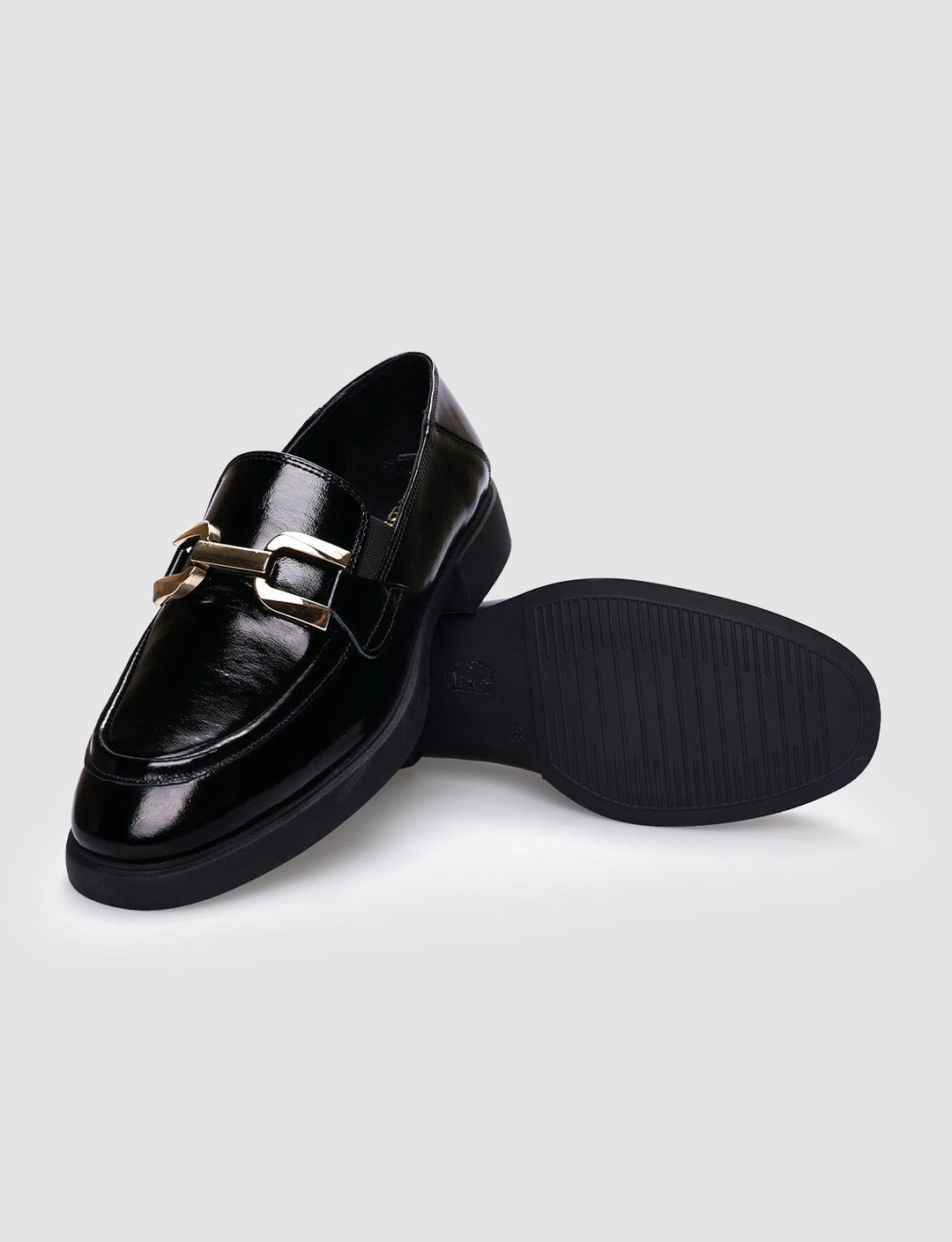 Rugan Hakiki Deri Siyah Kadın Ayakkabı