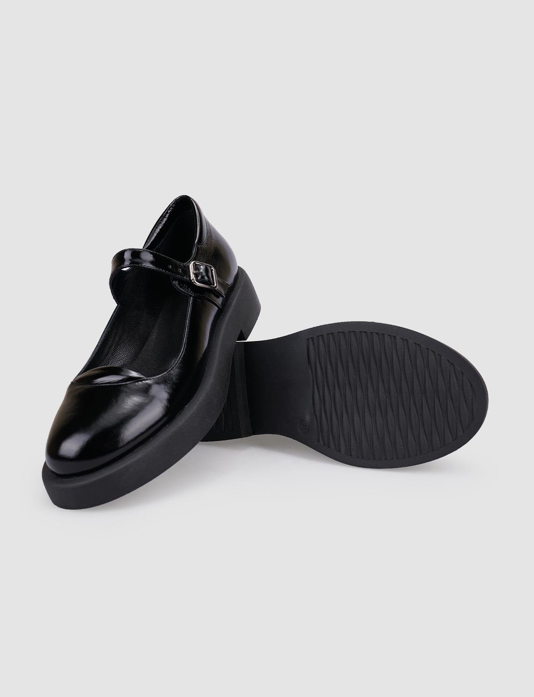 Rugan Hakiki Deri Siyah Kadın Ayakkabı