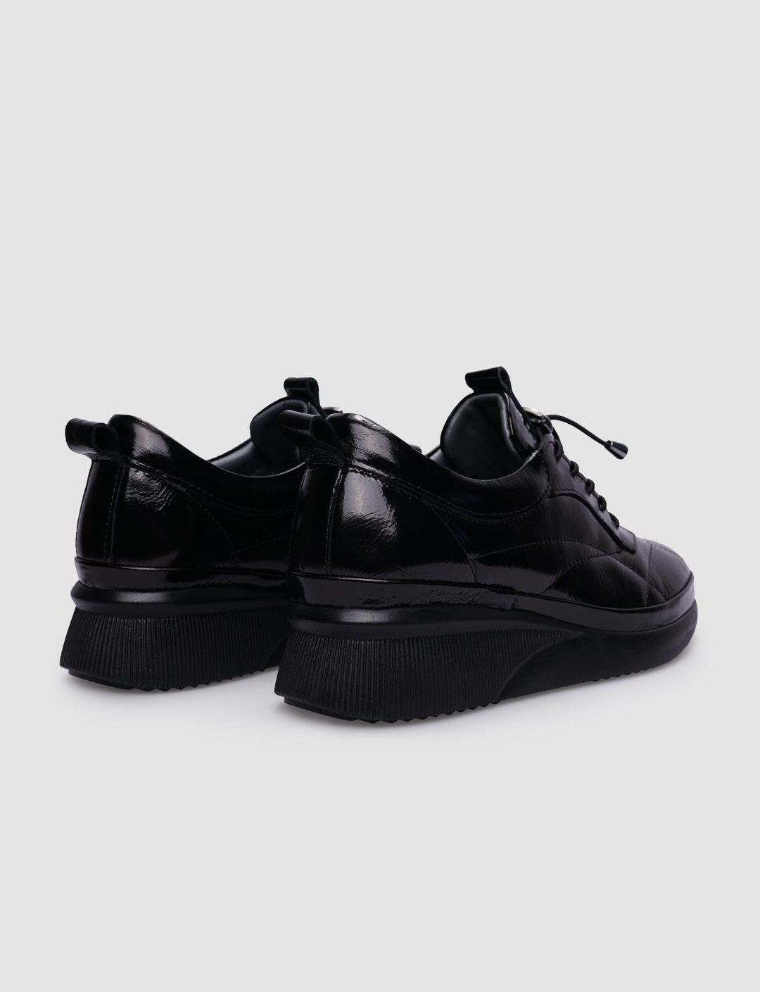 Rugan Hakiki Deri Siyah Kadın Ayakkabı