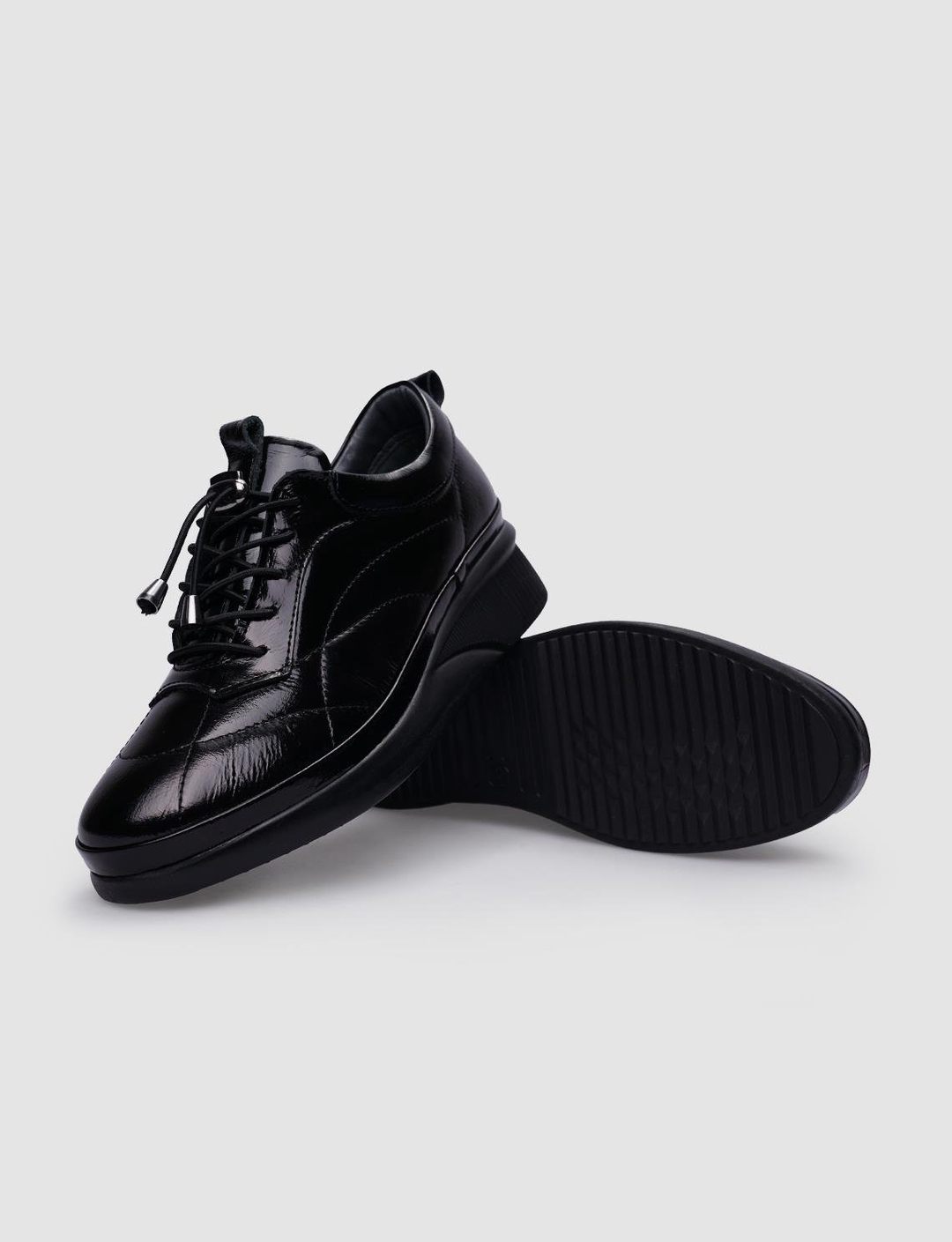 Rugan Hakiki Deri Siyah Kadın Ayakkabı