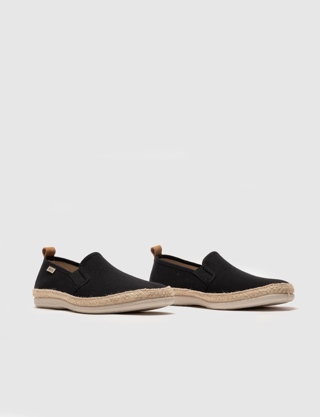Men Black Canvas Espadrilles