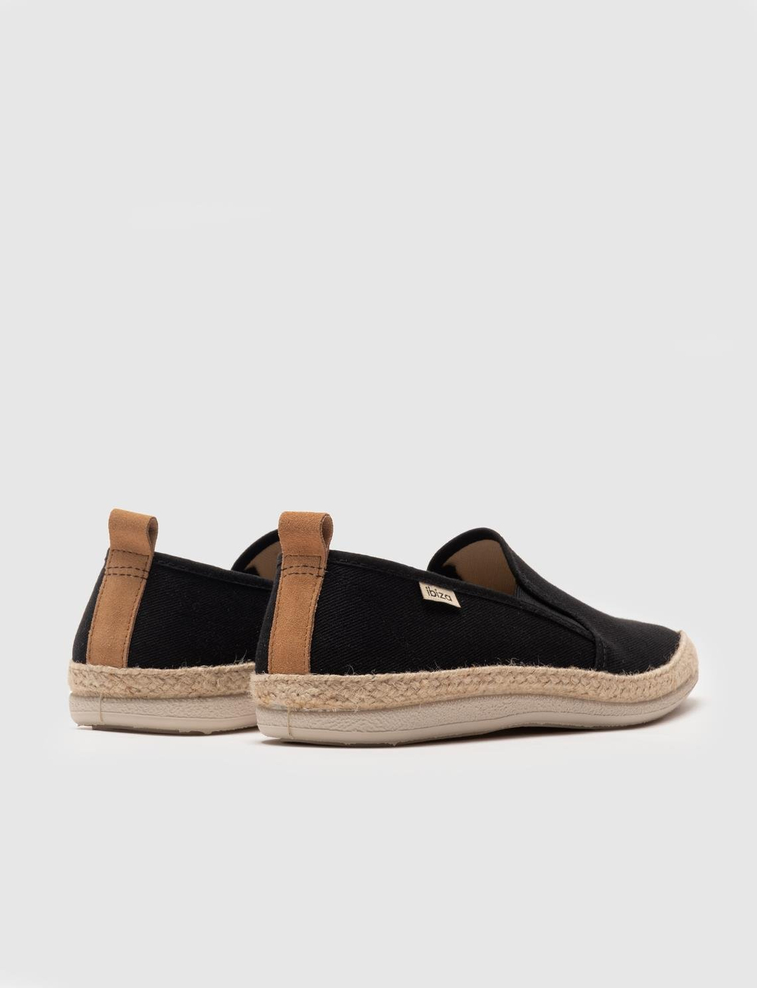 Men Black Canvas Espadrilles