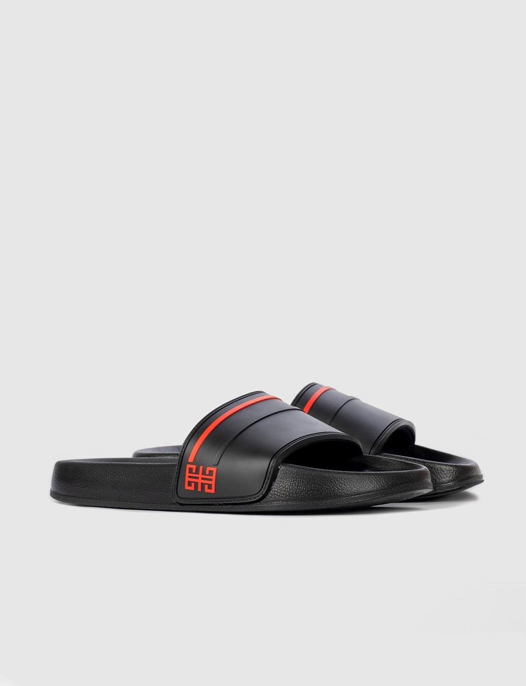 Men Black-Red Slides