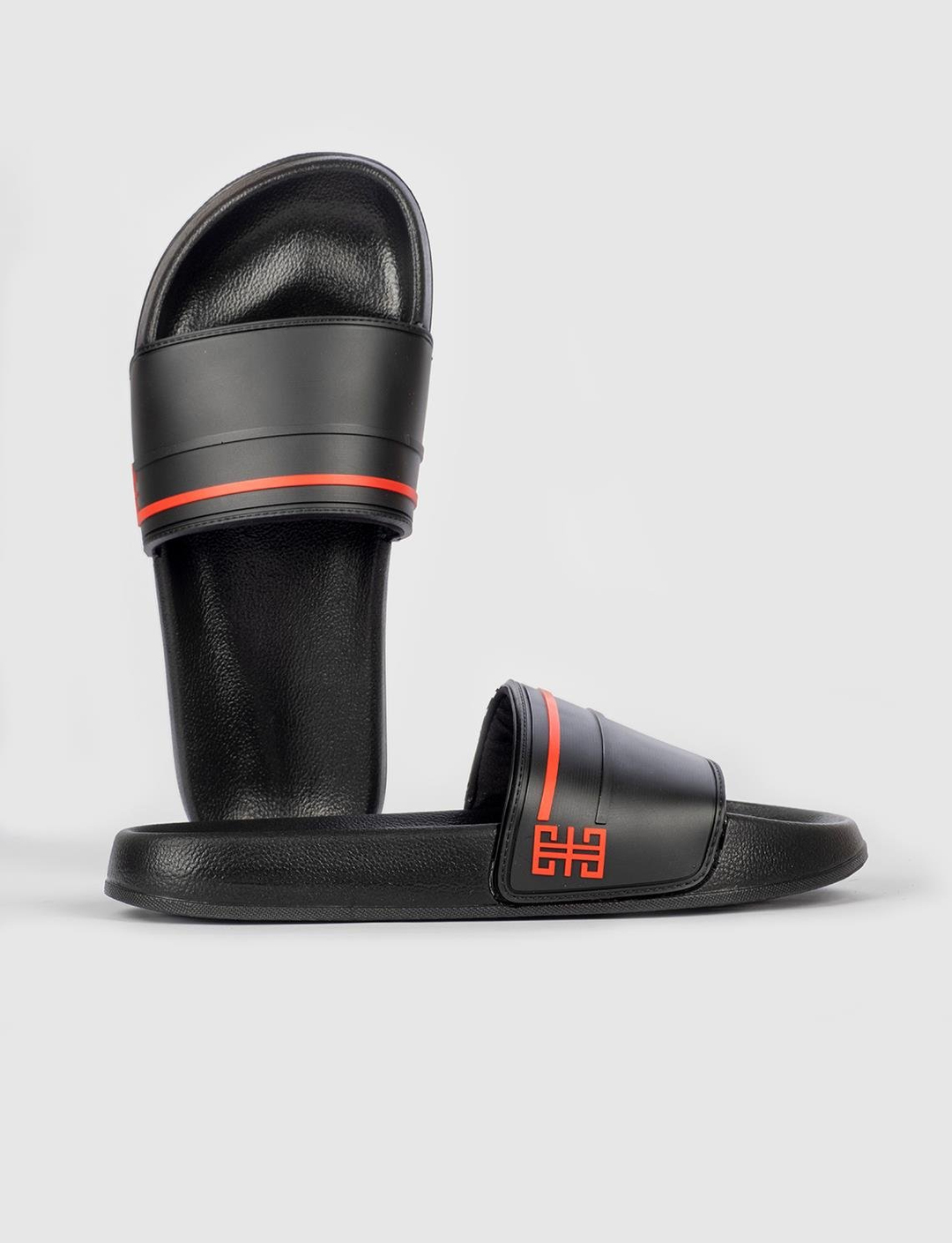 Men Black-Red Slides
