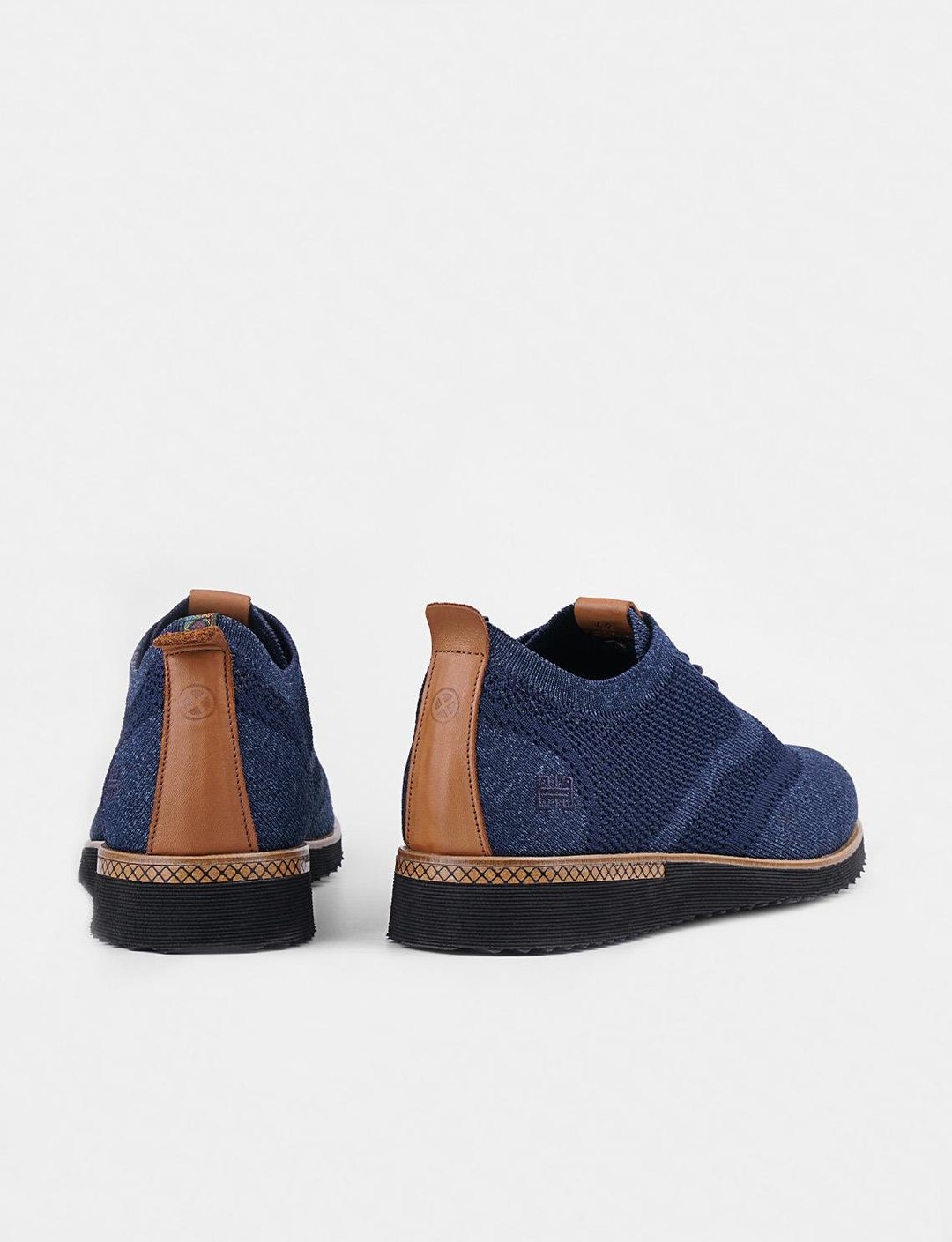 Siyah Tabanlı Triko Lacivert Erkek Günlük Ayakkabı