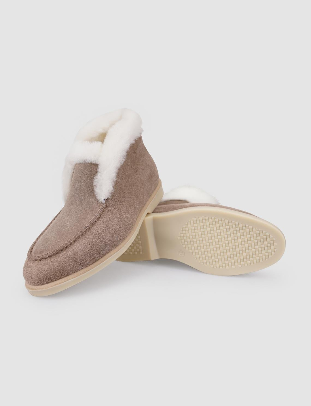 Süet Hakiki Deri Bej Kadın Bot