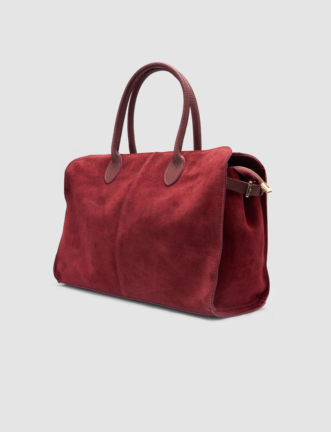 Süet Hakiki Deri Bordo Kadın Çanta