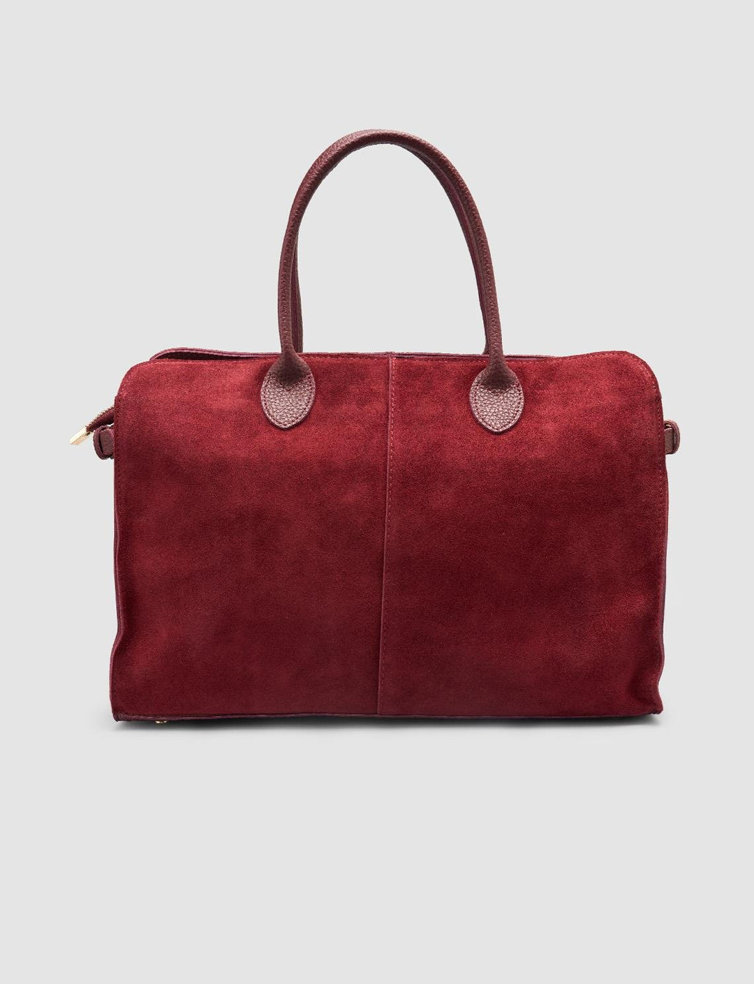 Süet Hakiki Deri Bordo Kadın Çanta