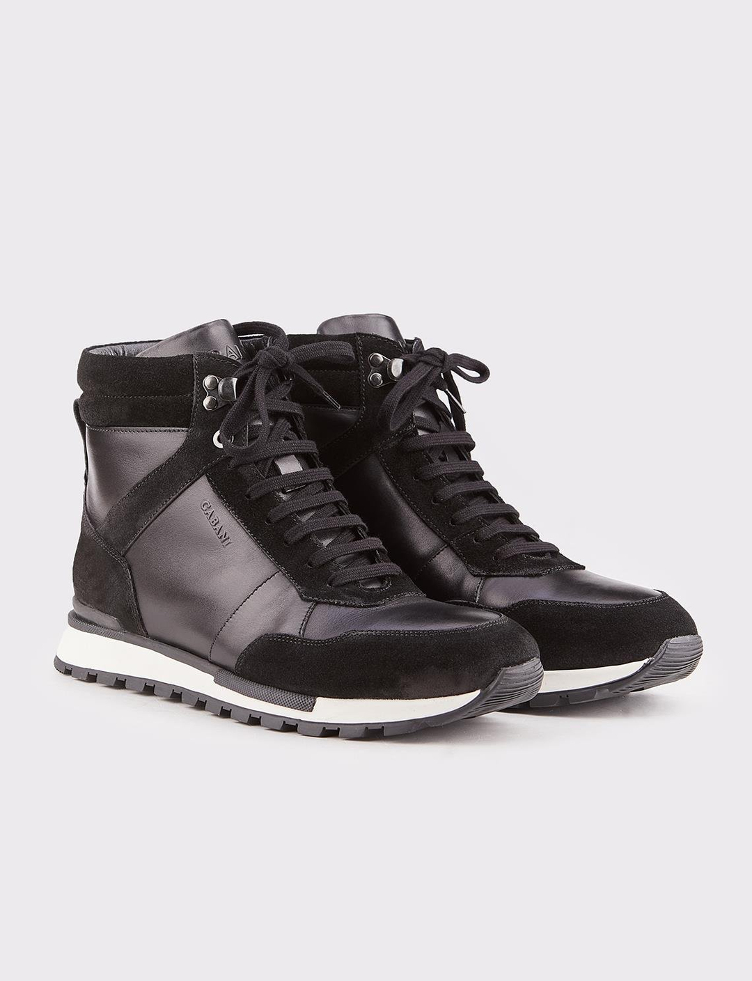 Süet Hakiki Deri Siyah Kürklü Bağcıklı Erkek Günlük Bot