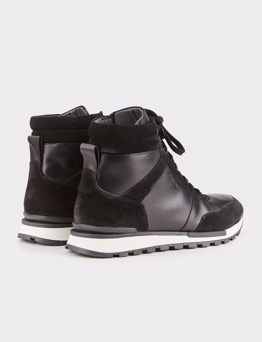 Süet Hakiki Deri Siyah Kürklü Bağcıklı Erkek Günlük Bot