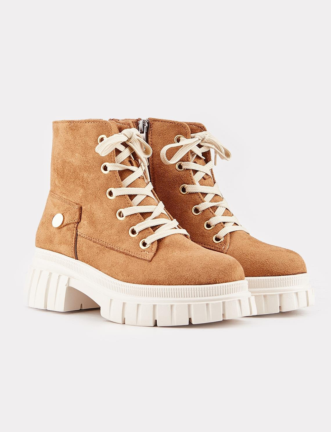 Taba Bağcıklı Fermuarlı Kadın Günlük Bot