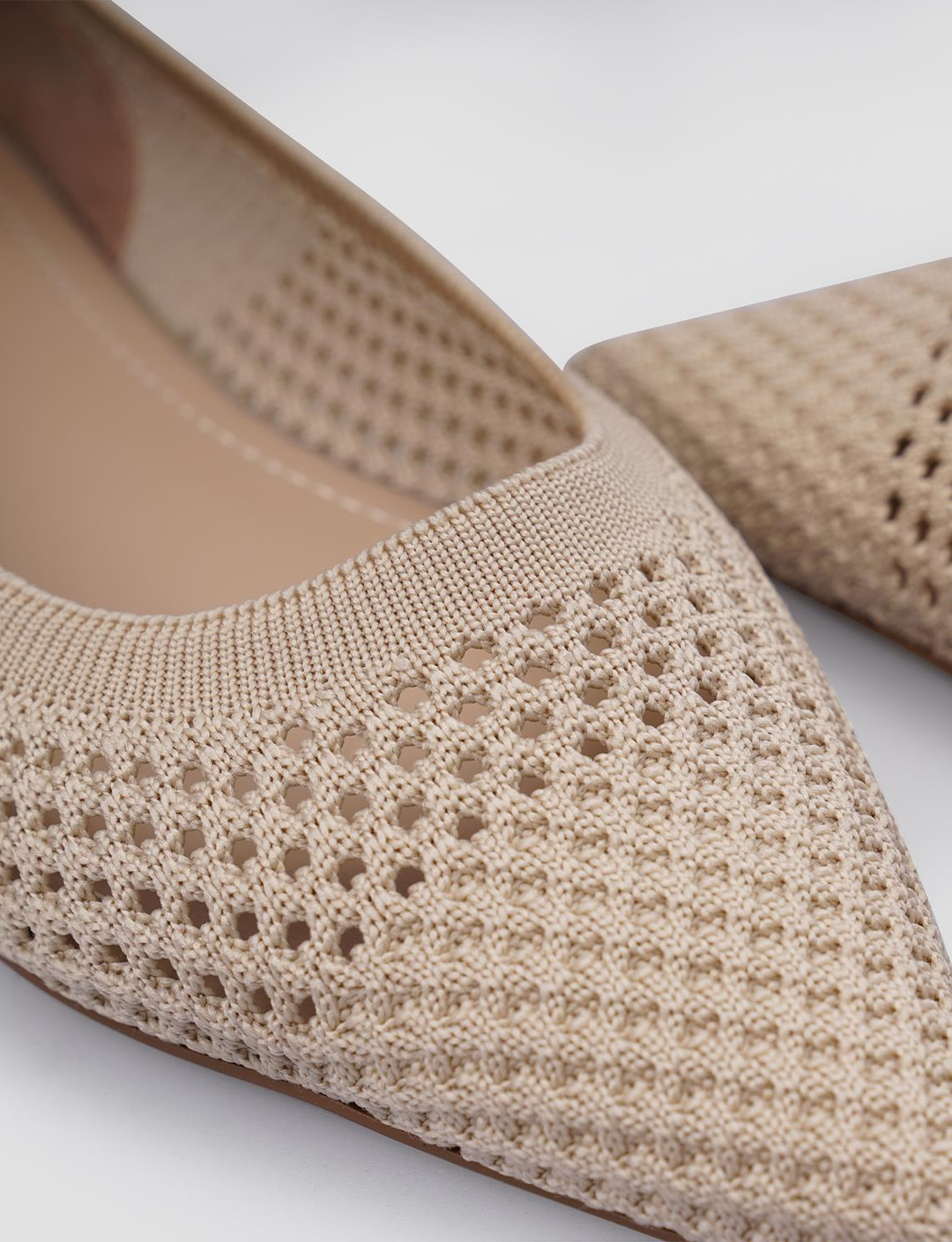 Tekstil Bej Kadın Ayakkabı