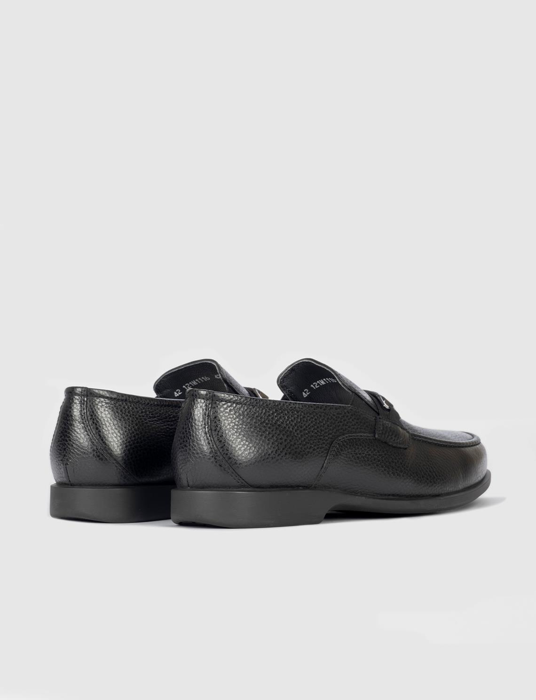 Toka Aksesuarlı Hakiki Deri Siyah Erkek Ayakkabı