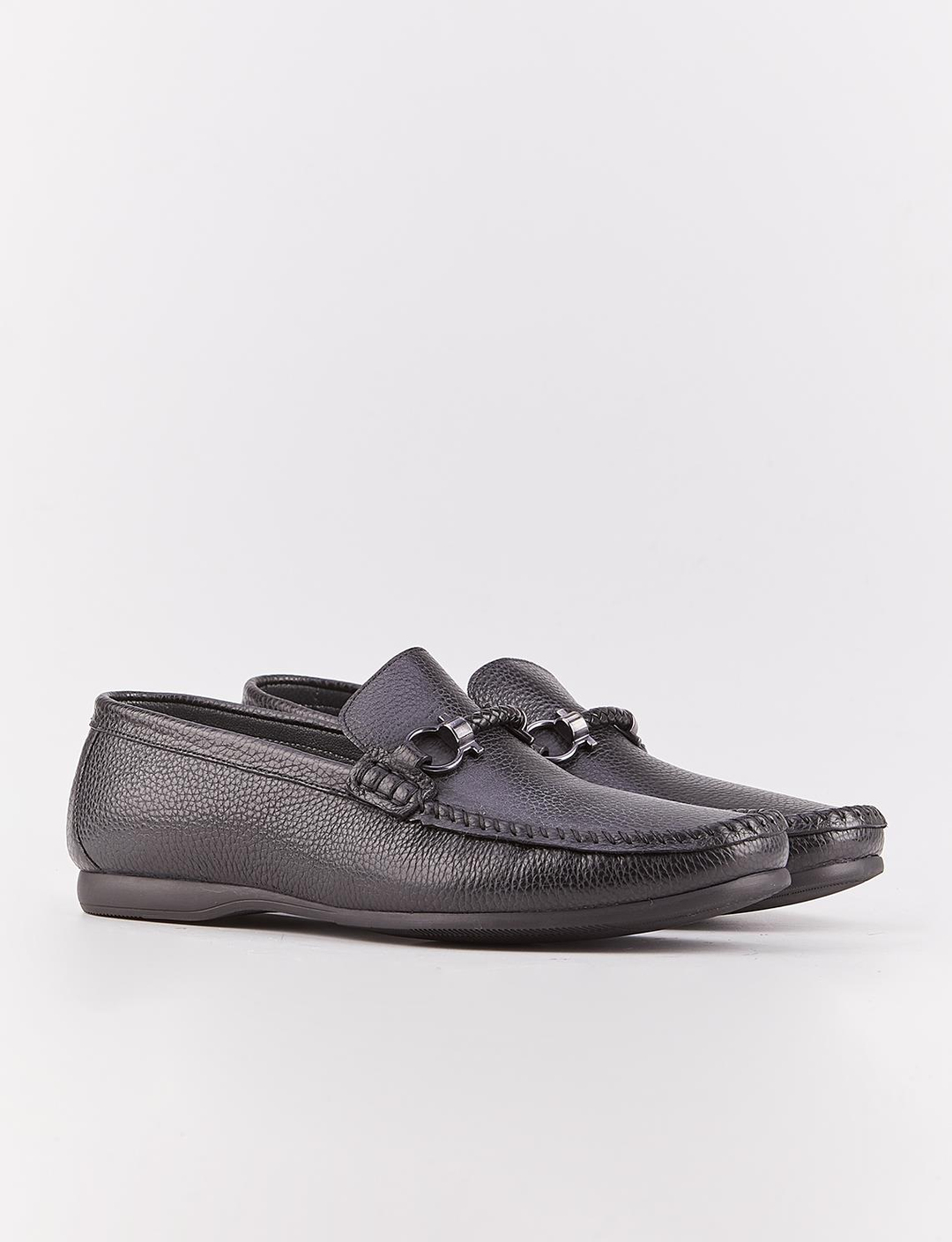 Genuine Leather Black Men Loafers