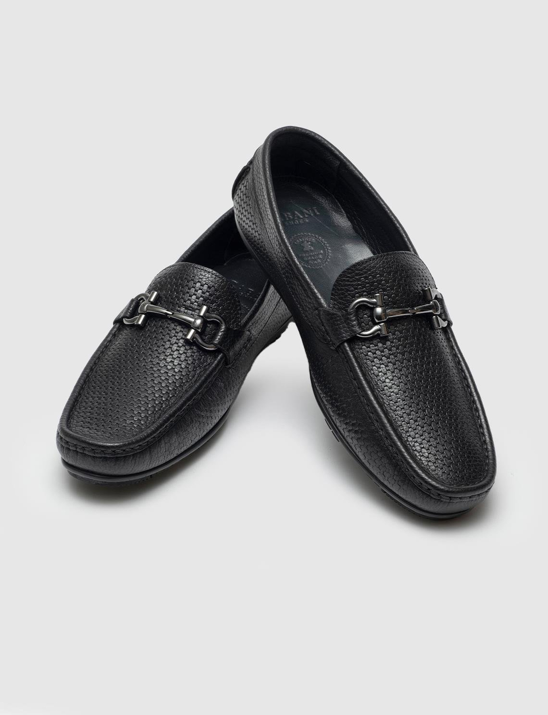 Toka Detaylı Hakiki Deri Siyah Erkek Loafer Ayakkabı