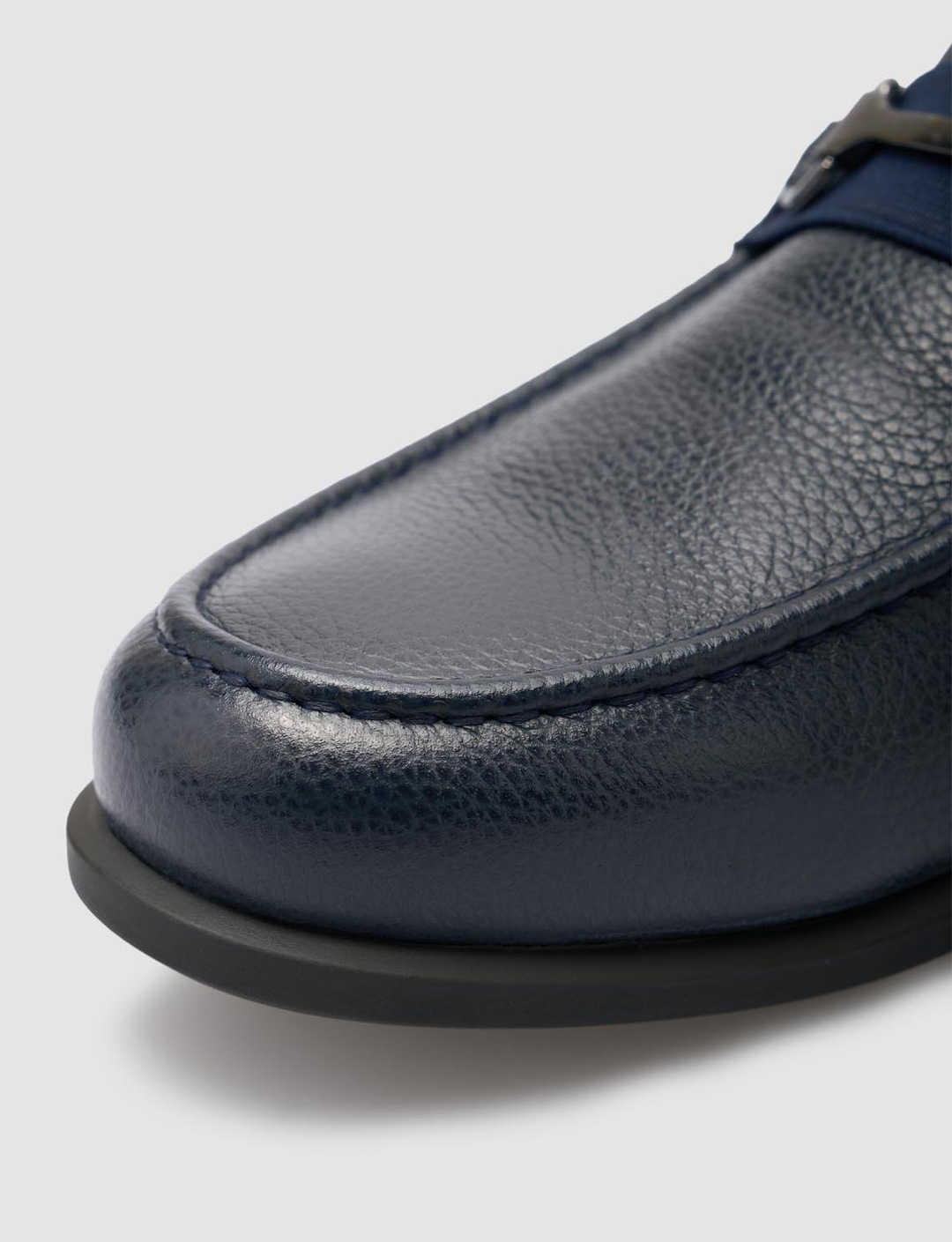 Tokalı Hakiki Deri Lacivert Erkek Loafer