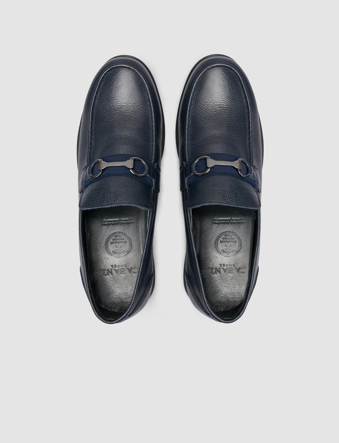 Tokalı Hakiki Deri Lacivert Erkek Loafer