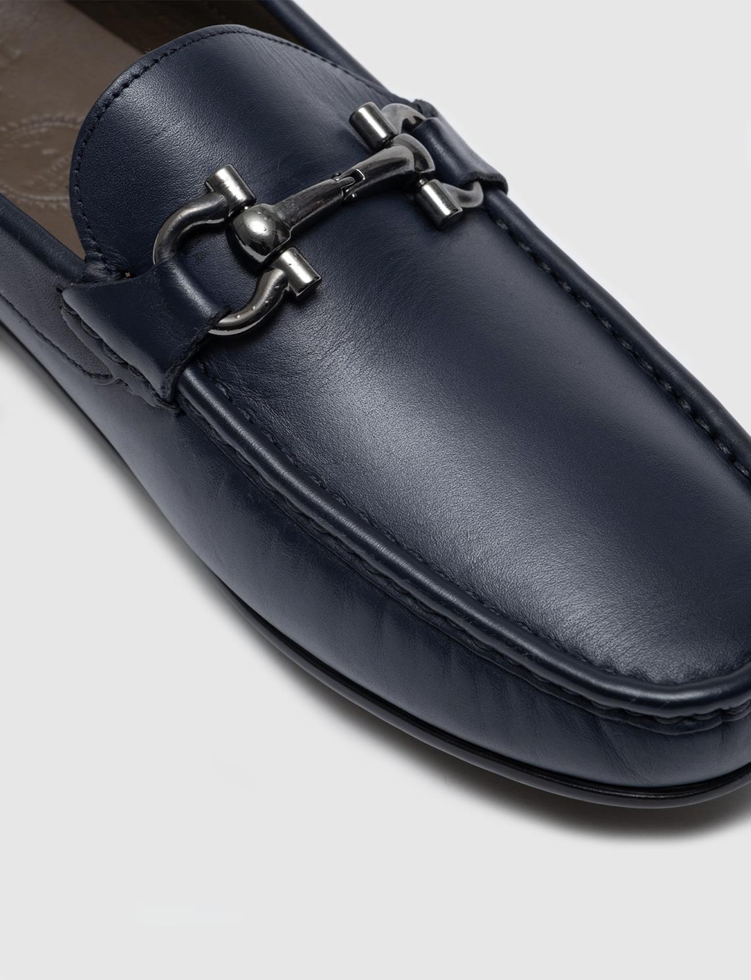 Genuine Leather Blue Men Loafers