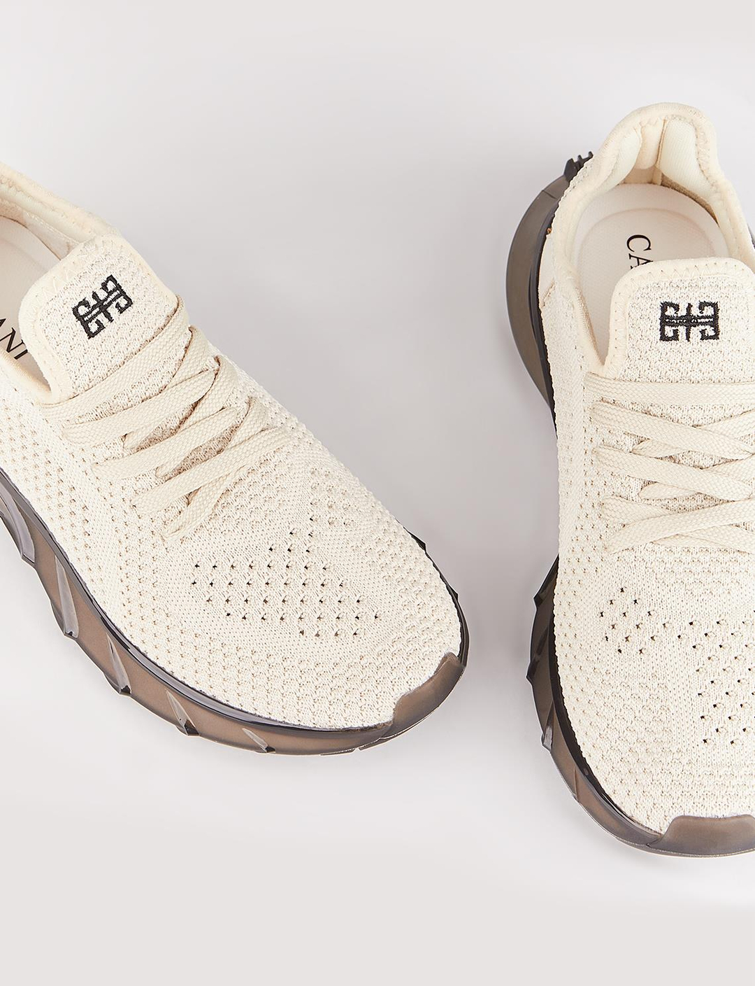 Triko Bej Bağcıklı Kadın Spor Ayakkabı