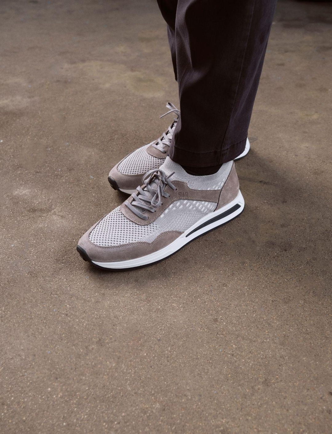 Men Knitted Gray Shoes