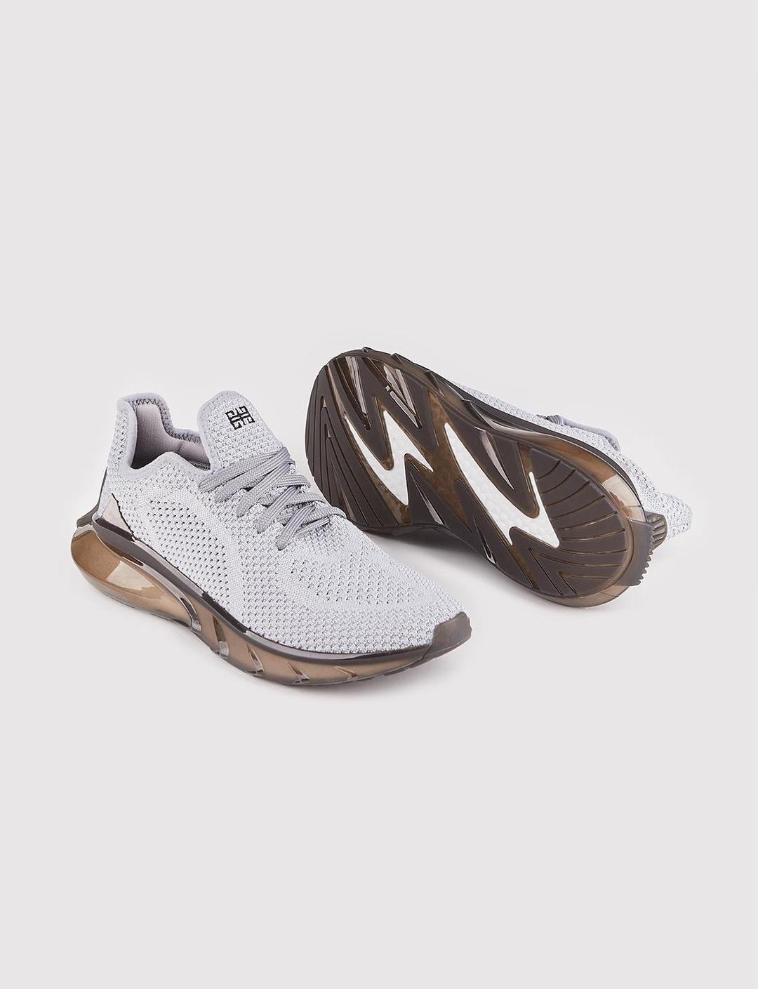 Men Grey Low Top Chunky Sneakers