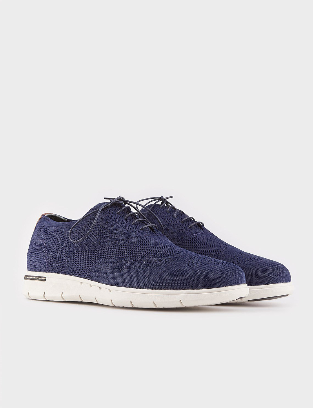 Triko Lacivert Bağcıklı Erkek Klasik Günlük Ayakkabı