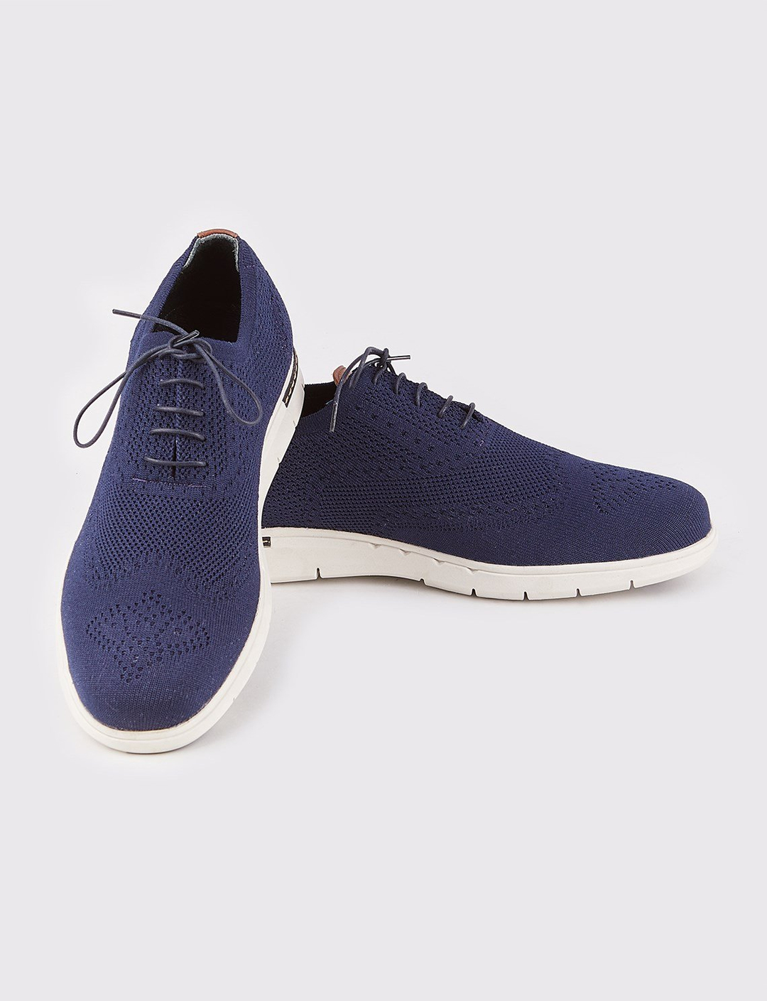 Triko Lacivert Bağcıklı Erkek Klasik Günlük Ayakkabı