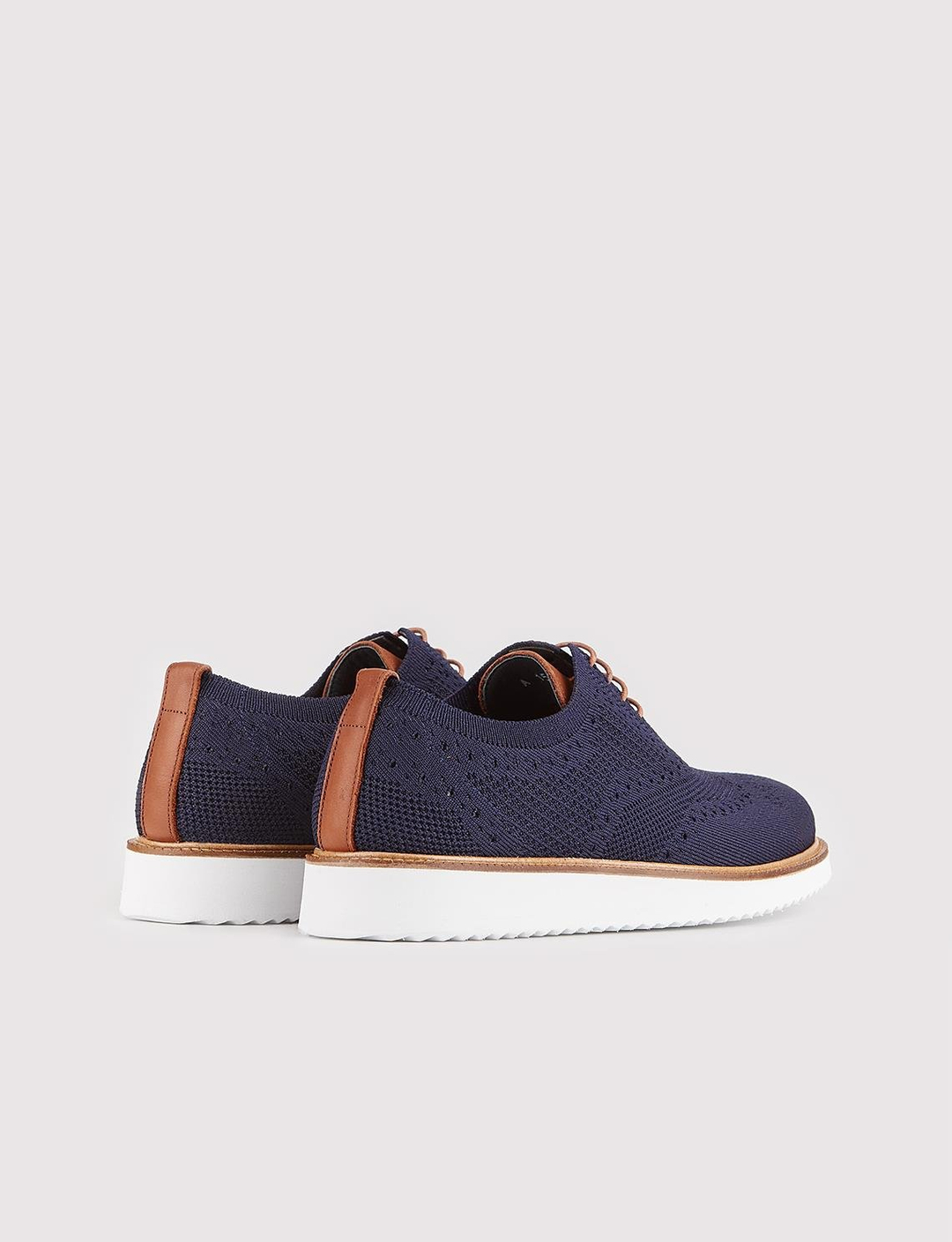 Men Navy Blue Low Top Casual Knit Shoes
