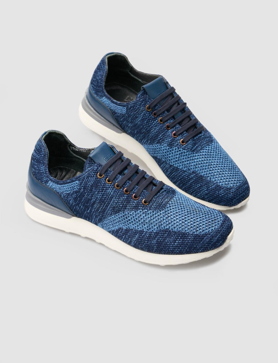 Triko Mavi Bağcıklı Erkek Spor Ayakkabı