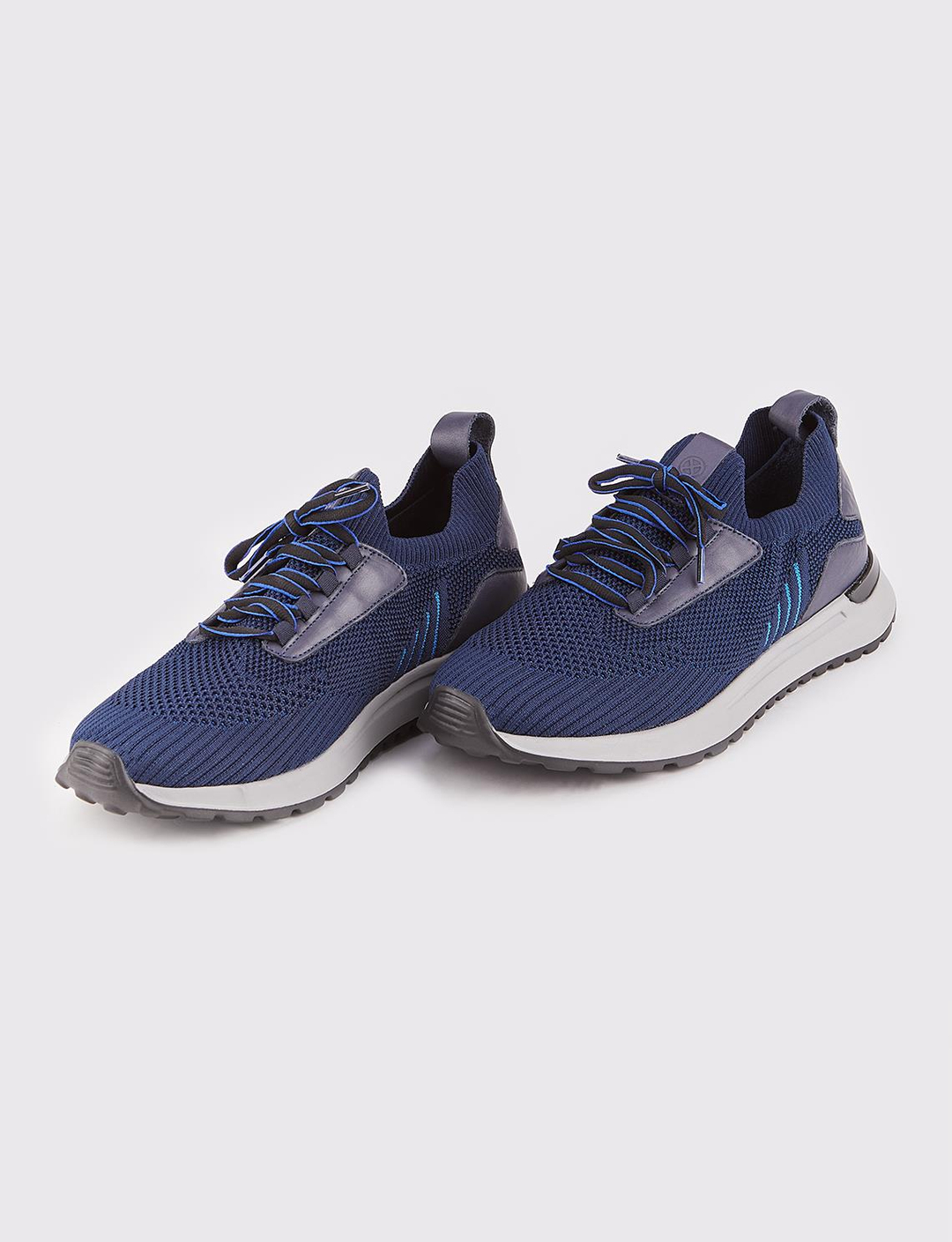 Triko Örme Lacivert Bağcıklı Erkek Spor Ayakkabı