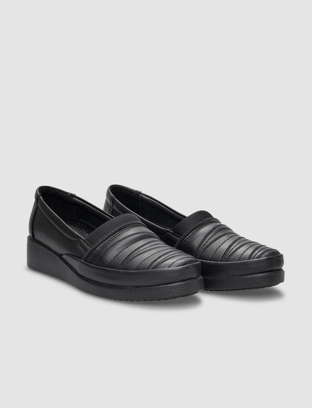 Vegan Deri Siyah Kadın Ayakkabı