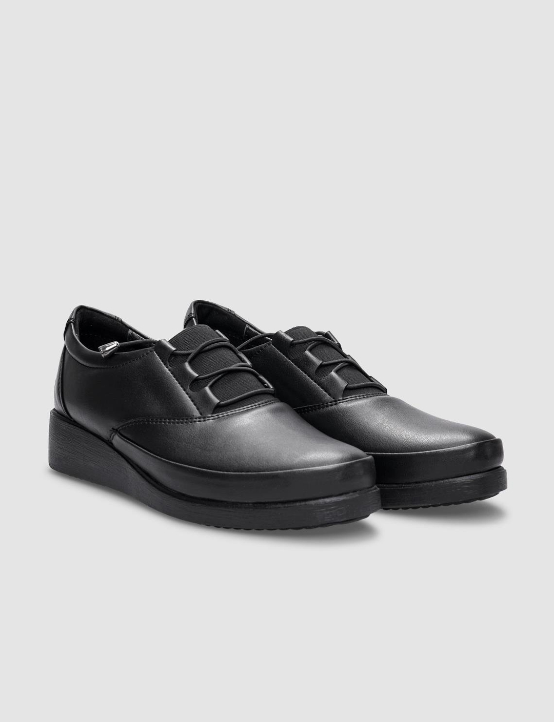 Vegan Deri Siyah Kadın Ayakkabı