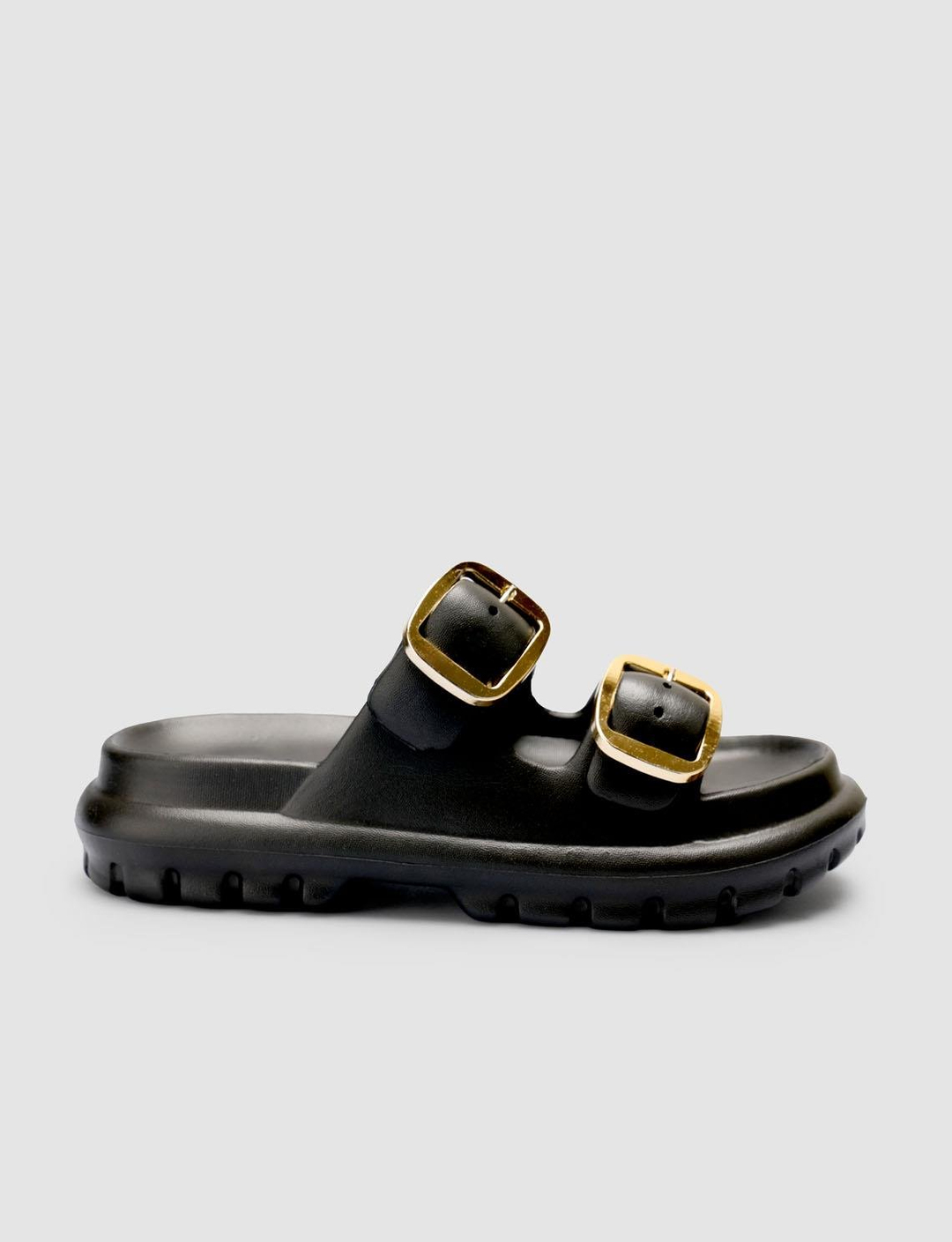 Vegan Deri Siyah Kadın Terlik