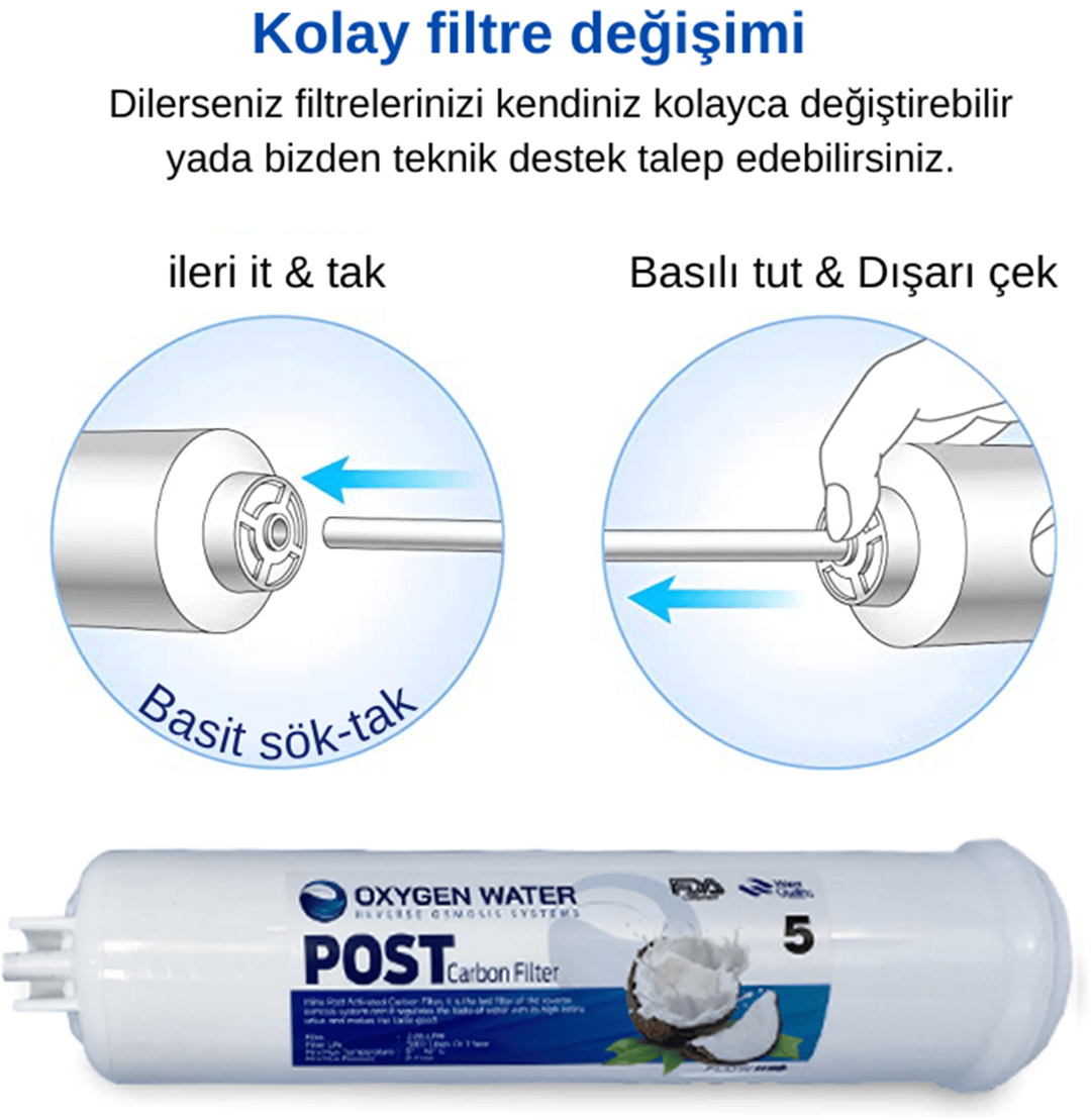 14 Aşamalı Pompalı Su Arıtma Cihazı Ph Plus Mineral Filtreli
