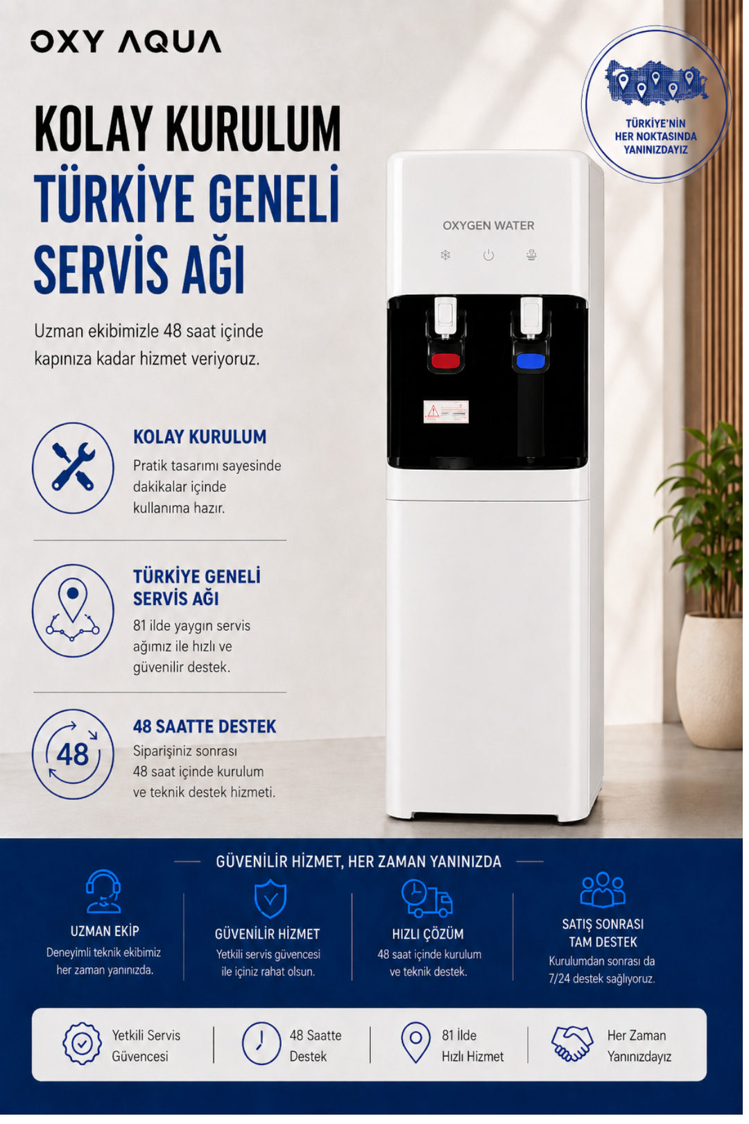 Arıtmalı Su Sebili - Sıcak Soğuk Su Çıkış Ayarlı Arıtmalı Su Sebili