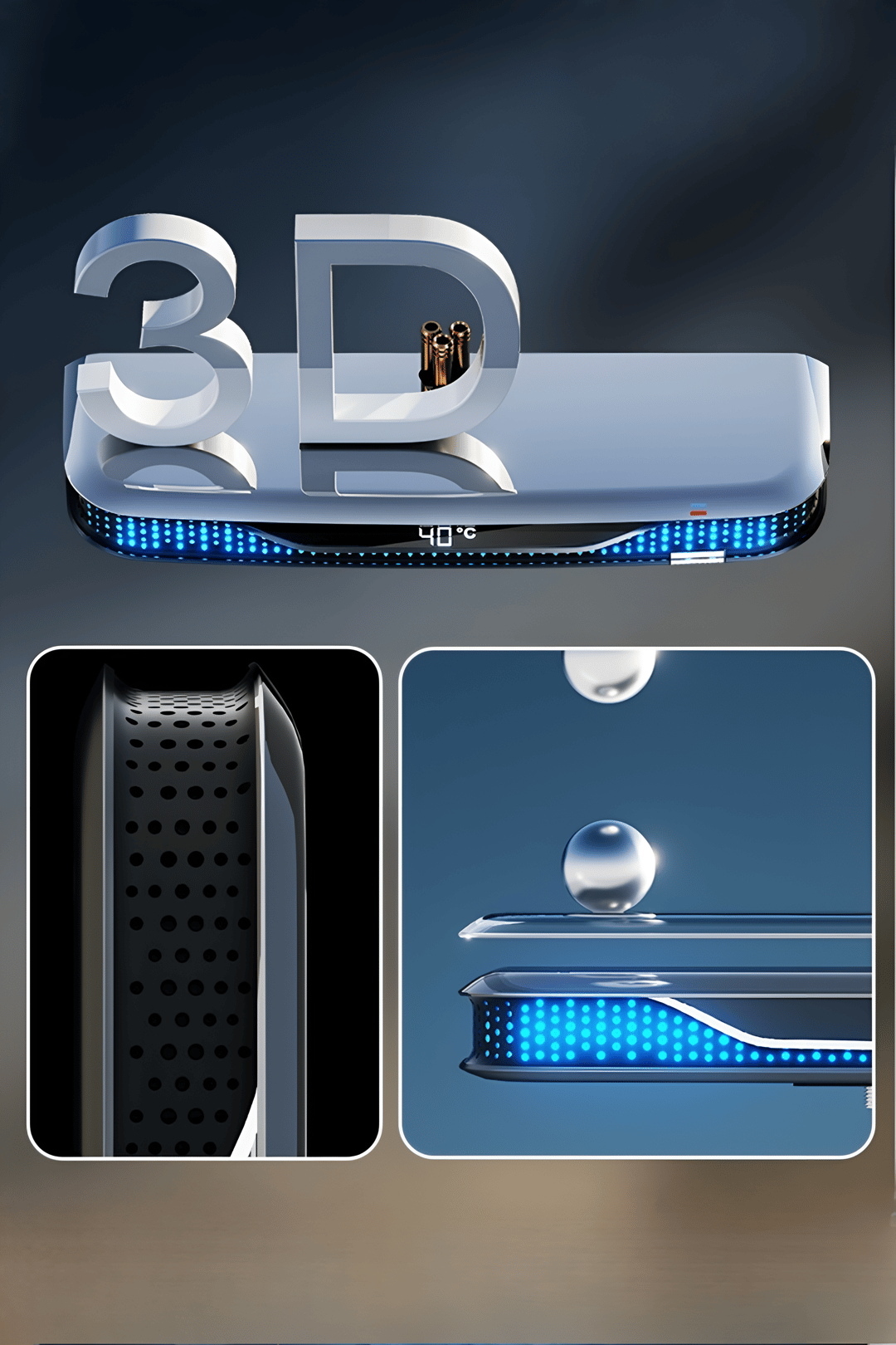 AVALON-SPA Akıllı Robot Duş seti - Piyano Dijital Led Göstergeli Termostatik Tepe Duş Seti
