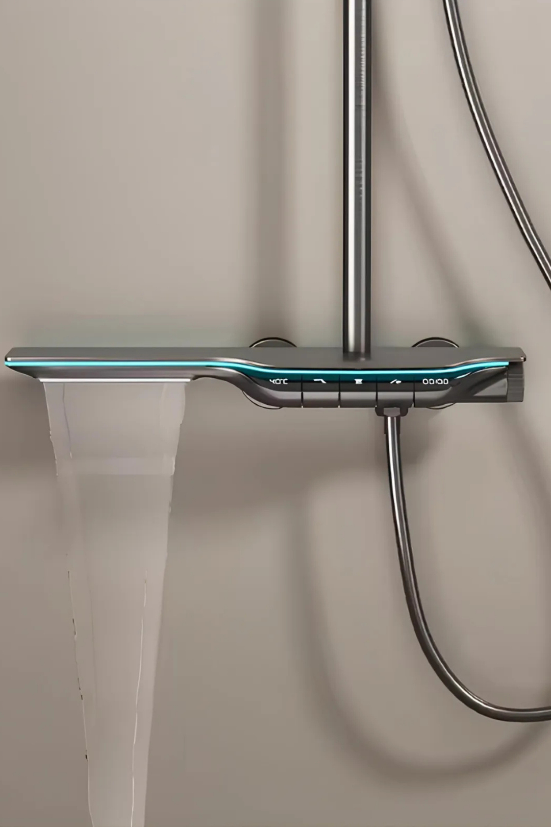 Dijital Led Göstergeli Termostatik Akıllı Piyano Duş Seti Tepe Duş Seti