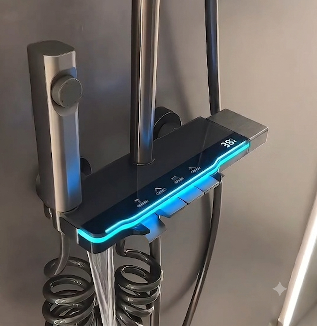 OXY AQUA- Primex Dijital Led Göstergeli Piyano Tuşlu Duş Seti