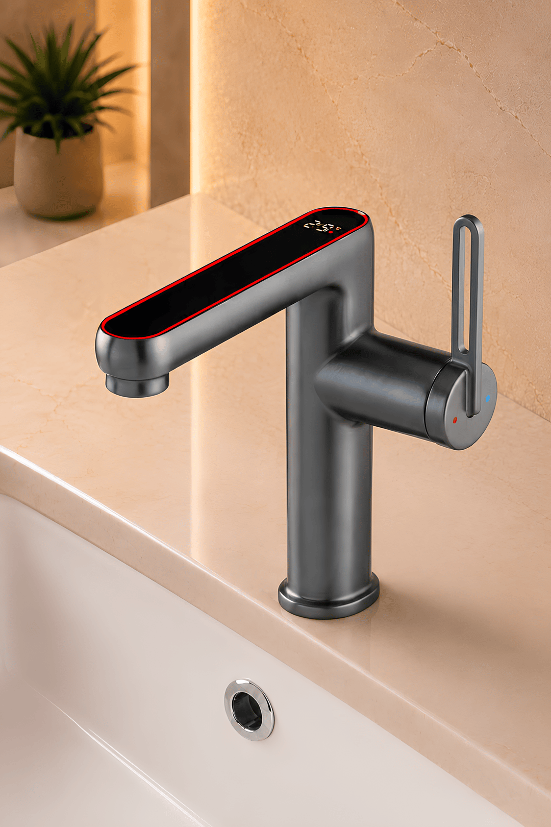 OXY AQUA River Dijital Sıcaklık Göstergeli  Banyo Bataryası