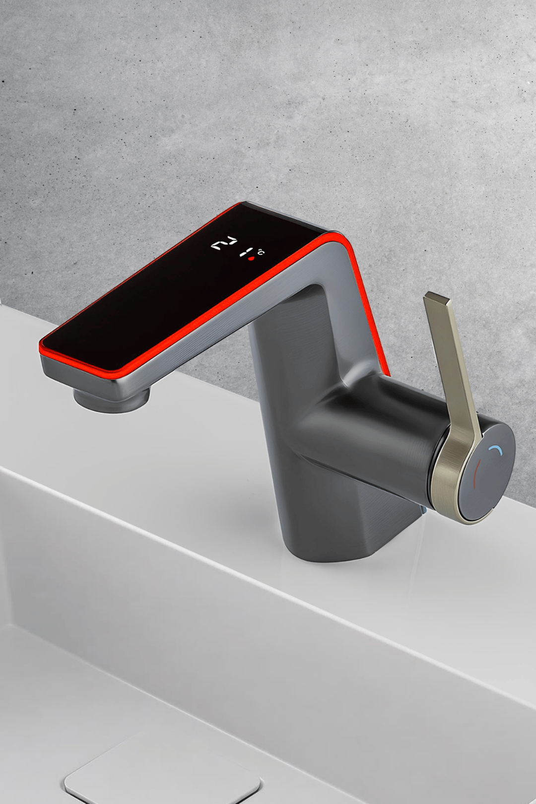 OXY AQUA Solid Dijital Sıcaklık Göstergeli  Banyo Bataryası