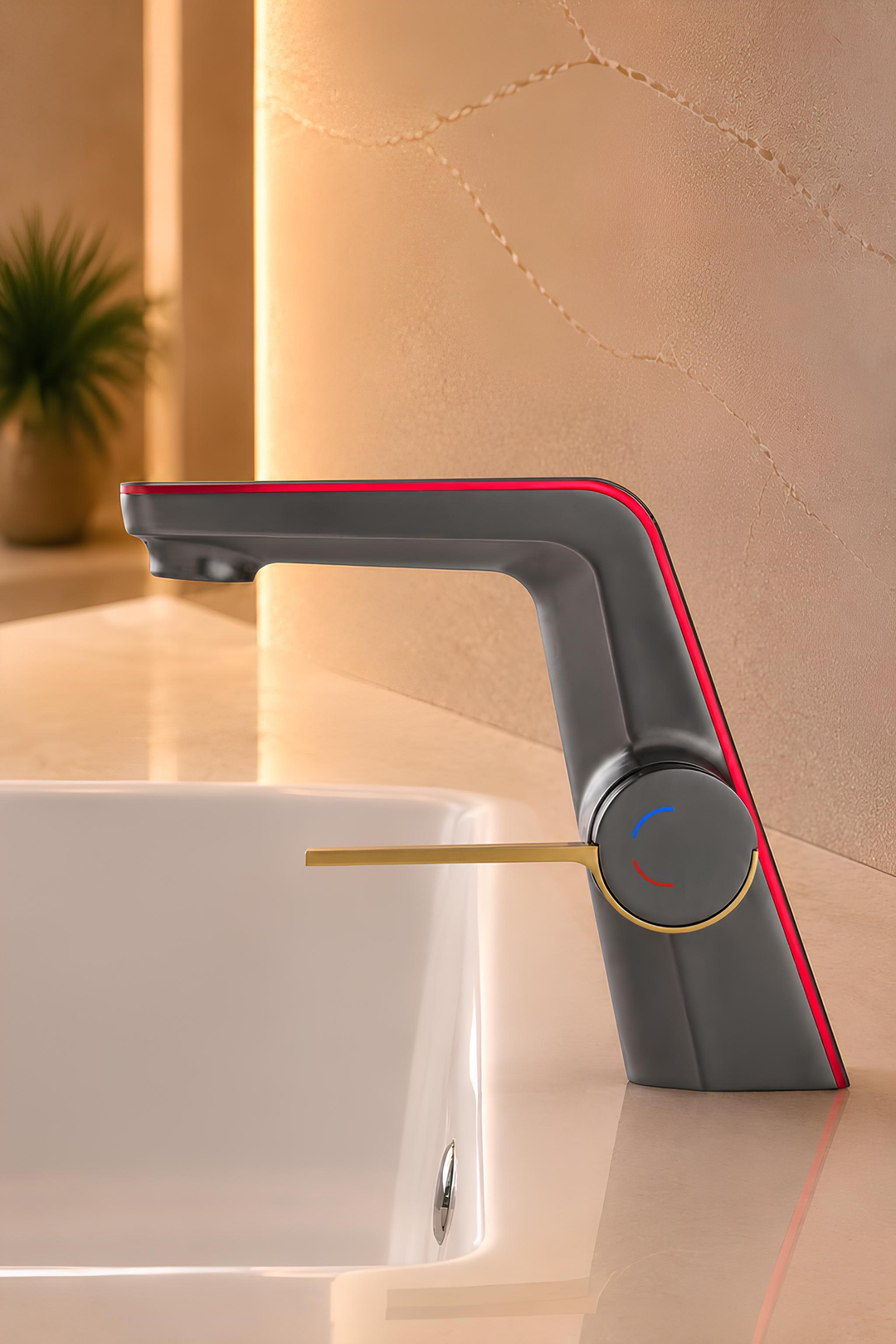 OXY AQUA Solid Dijital Sıcaklık Göstergeli  Banyo Bataryası